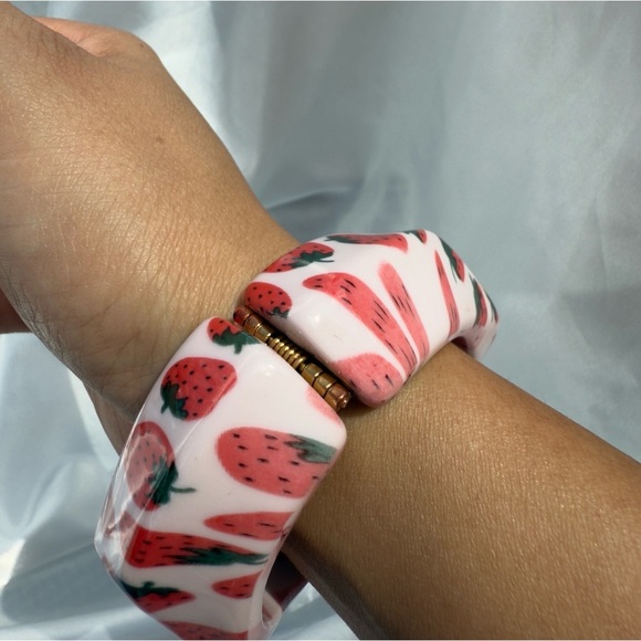 Strawberry π Colorful Fruit Pattern women Bracelets - Picture 8 of 10